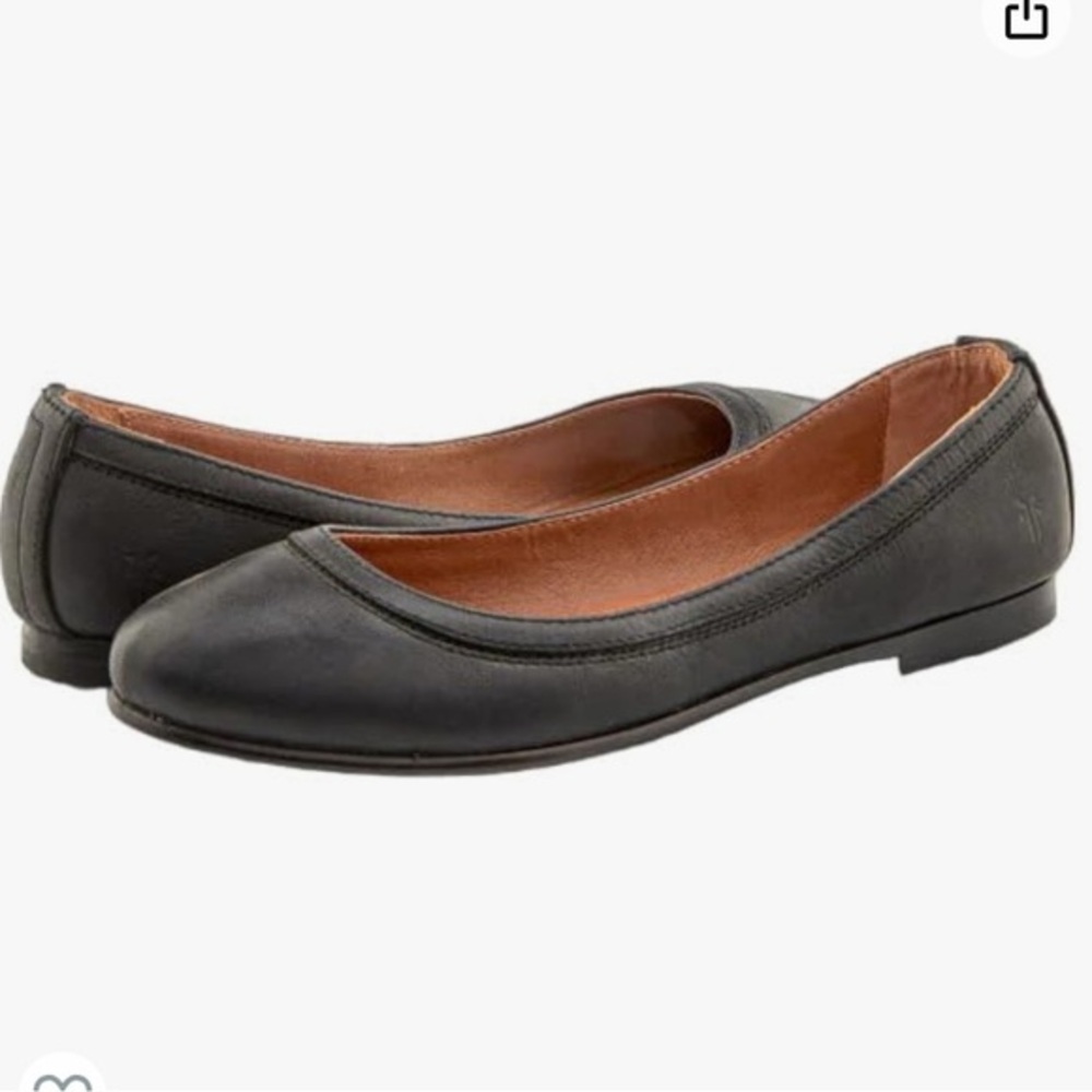 Frye Carson Ballet Flats for‎ Women Featuring Premium Tumbled Leather